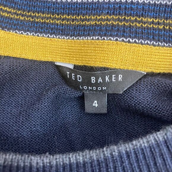 Ted Baker London Saysay Crew Neck Sweater Navy Black Size 4 - Picture 15 of 16